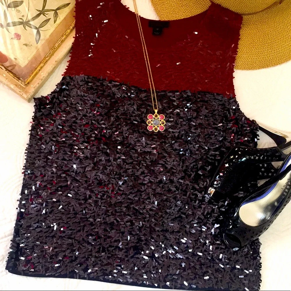 J. Crew Sequined Top